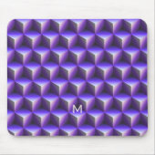 Abstract Purple Cube Block Pattern Muismat (Voorkant)