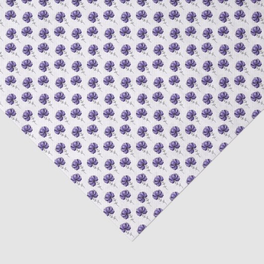 Abstract Purple Flower Doodle Art Style Tissuepapier (Detail)
