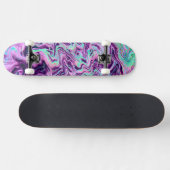 Abstract Purple Holographic Iridescent Pattern Skateboard (Horizontaal)