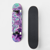 Abstract Purple Holographic Iridescent Pattern Skateboard (Voorkant)
