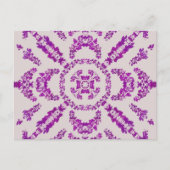 Abstract Purple Orchid Flower Design Pattern Art Briefkaart (Voorkant)