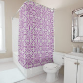 Abstract Purple Orchid Flower Design Pattern Art Douchegordijn (In situ)
