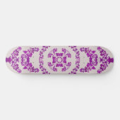 Abstract Purple Orchid Flower Design Pattern Art Skateboard (Horizontaal)