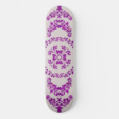 Abstract Purple Orchid Flower Design Pattern Art Skateboard (Voorkant)