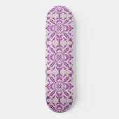 Abstract Purple Orchid Flower Design Pattern Art Skateboard (Voorkant)
