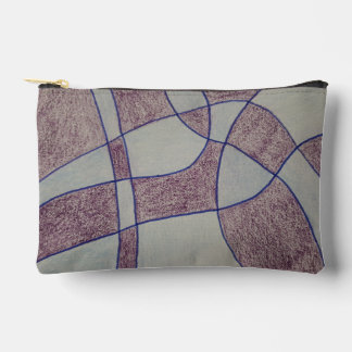 Abstract Purple Print Cut Sew Bag Etui