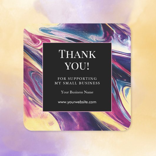 Abstract Purple Swirl Business Sticker