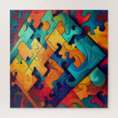 Abstract Puzzle Pieces Legpuzzel (Verticaal)