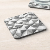 abstract pyramides grey bier onderzetter (Linkerzijde)