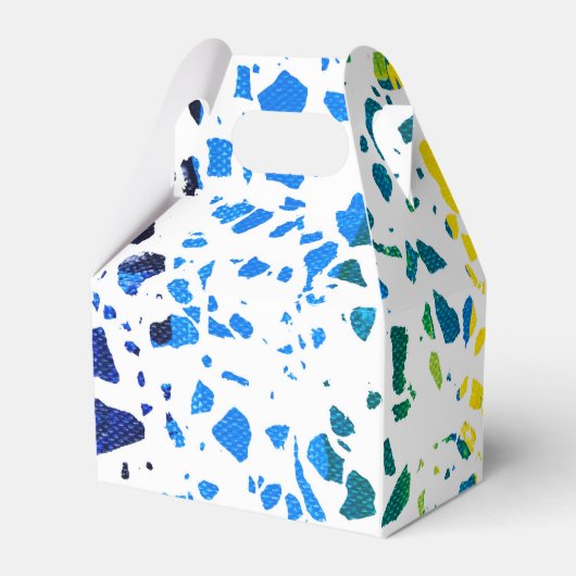 Abstract Rainboogpatroon van Terrazzo Mosaic Bedankdoosjes (Achterkant)