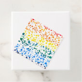 Abstract Rainboogpatroon van Terrazzo Mosaic Bedankjes Labels (In situ)