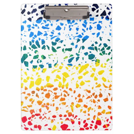 Abstract Rainboogpatroon van Terrazzo Mosaic Klembord (Voorkant)