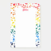Abstract Rainboogpatroon van Terrazzo Mosaic Post-it® Notes (Voorkant)