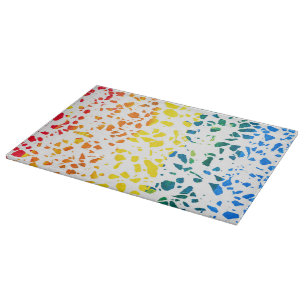 Abstract Rainboogpatroon van Terrazzo Mosaic Snijplank