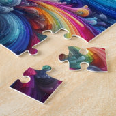 Abstract Rainbow Legpuzzel (Zijkant)