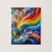 Abstract Rainbow Legpuzzel (Verticaal)