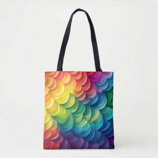 Abstract Rainbow Scale Pattern Draagtas (Voorkant)