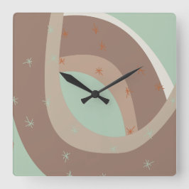 Abstract rainbow vierkante klok