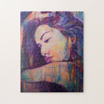 Abstract Realisme Vrouw Portret Street Art Print