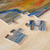 Abstract Realisme Vrouw Straatkunst Legpuzzel (Zijkant)