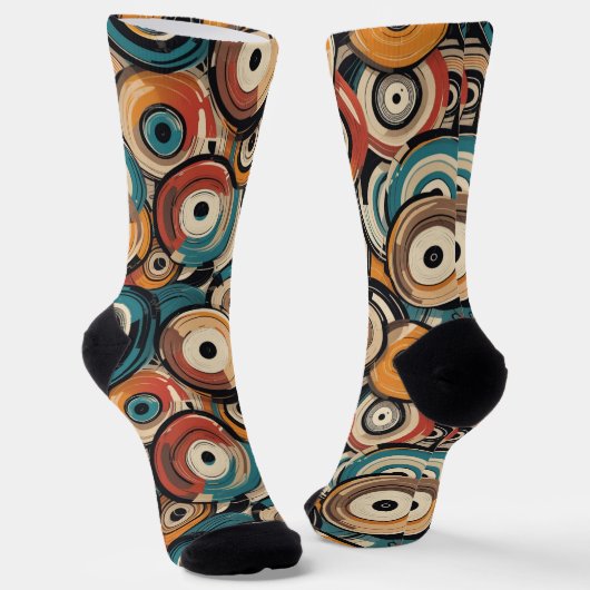 Abstract Records Crew Socks Sokken (Gebogen)