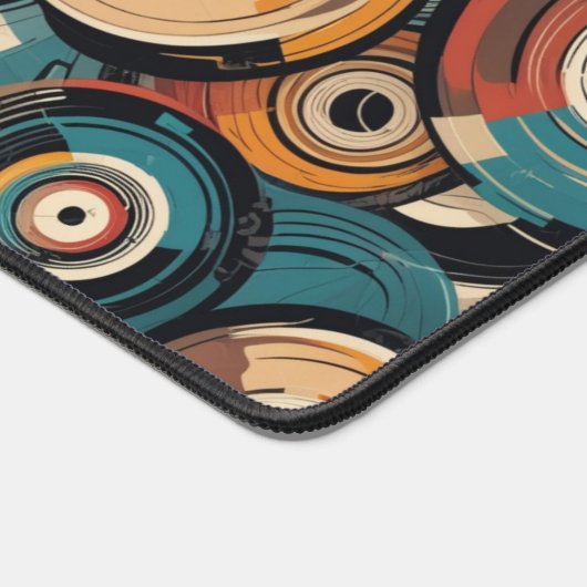 Abstract Records Desk Mat (Coin)