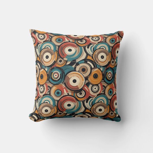 Abstract Records Throw Pillow Kussen (Voorkant)