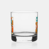 Abstract Rectangles Atomic Era Mid Century Modern Whisky Glas (Links)