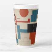 Abstract Red and Blue Art Latte Mok (Voorkant)