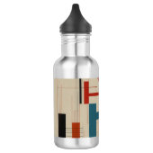 Abstract Red and Blue Art Waterfles (Links)