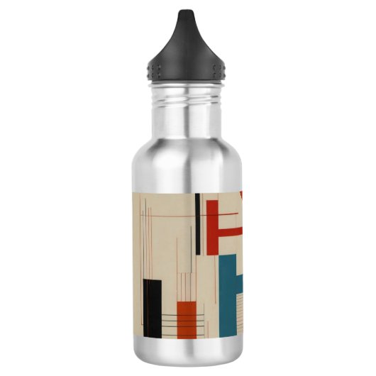 Abstract Red and Blue Art Waterfles (Links)