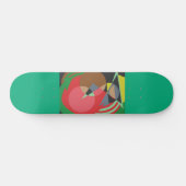 Abstract Red and Green Skateboard (Horz)