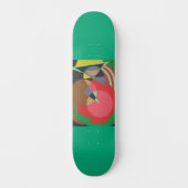 Abstract Red and Green Skateboard (Voorkant)