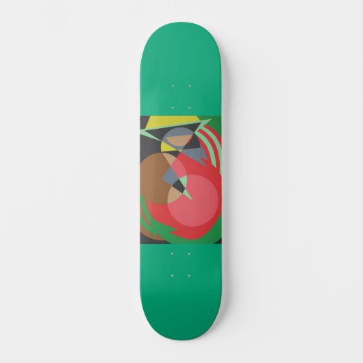 Abstract Red and Green Skateboard (Recto)