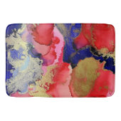 Abstract Red Blue Gold Badmat (Voorkant)