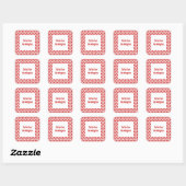Abstract Red Circle Book Label / Gift Label Sticke (Vel)