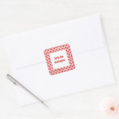 Abstract Red Circle Book Label / Gift Label Sticke (Envelop)