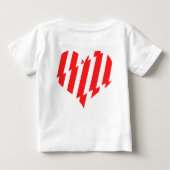 Abstract Red n White Stripes Valentijn Heart (Achterkant)