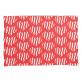 Abstract Red n White Stripes Valentijn Heart Kussensloop (Voorkant-Rechts)