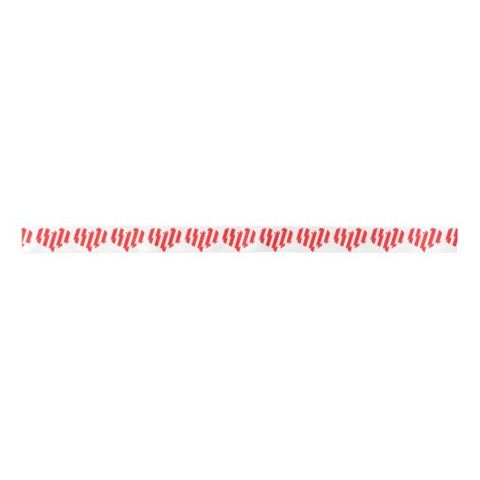 Abstract Red n White Stripes Valentijn Heart Lint (Voorkant)