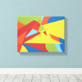 Abstract Red Toucan Canvas Print (Insitu (Houten vloer))