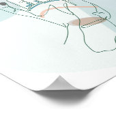 Abstract Reflexology Hand Map Neutral Tones Poster (Hoek)