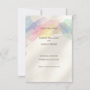 Abstract Regenboog Save the Date Kaart
