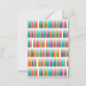 Abstract regenboogdruppels patroon Aangepaste naam Notitiekaartje (Achterkant)