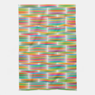 Abstract regenboogdruppels patroon theedoek