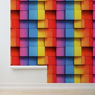 Abstract regenboogpatroon behang