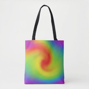 Abstract regenboogwervelwerk draagtas
