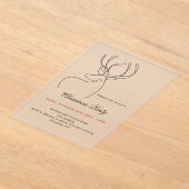 Abstract rendier moderne Frosted Christmas Party Acryl Uitnodigingen (Laagn)