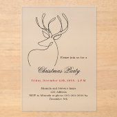 Abstract rendier moderne Frosted Christmas Party Acryl Uitnodigingen (Voorkant)