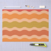 Abstract retro 70er jaren groovy funky golven tissuepapier (Craft)